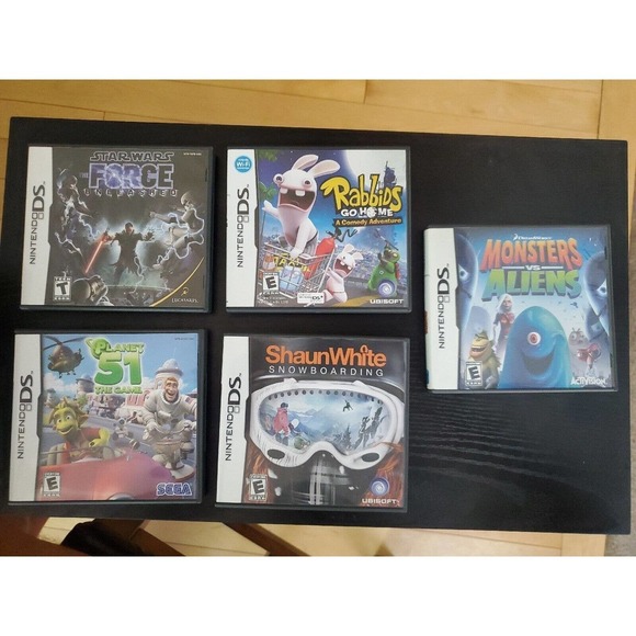 Other - Lot Of 5 Nintendo DS Games CIB Rabbids, Shaun White, Planet 51, Star Wars NICE!